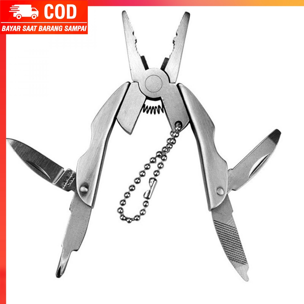 (100% BARANG ORI) Tang Multifungsi EDC Stainless Steel - X5