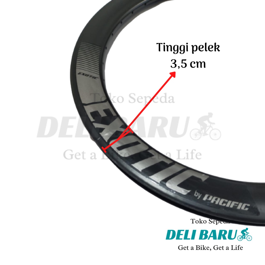 Exotic Rims 20 murni double wall 36 hole lingkar pelek TINGGI alloy sepeda BMX, mini, lipat