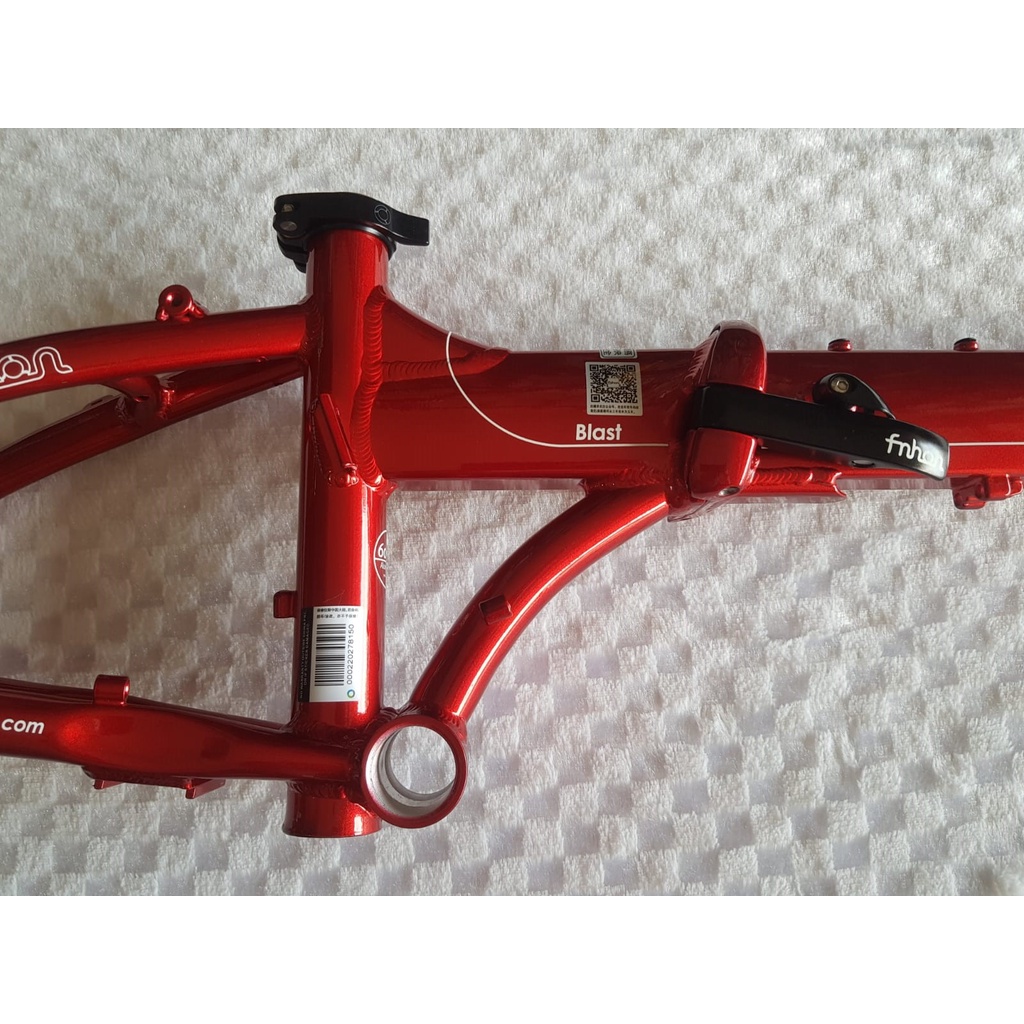 Frame Fork dan Hp Fnhon Blast Merah Alloy Red Handlepost Discbrake 20 22 inch Disc