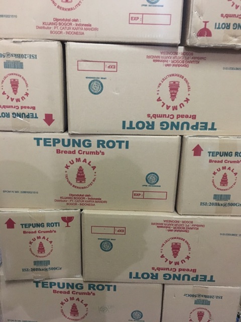 Tepung Roti Kumala Dus / Bread Crumb ( 20 x 500gr) / Tepung Roti Karton /