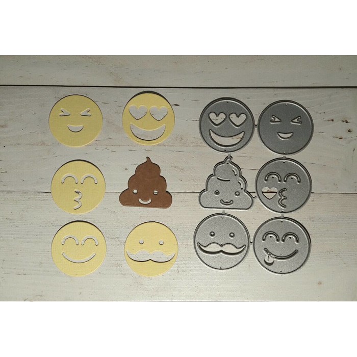 

Dies Pisau Potong - Emoji/Emoticon (6 dies) Bunga Daun