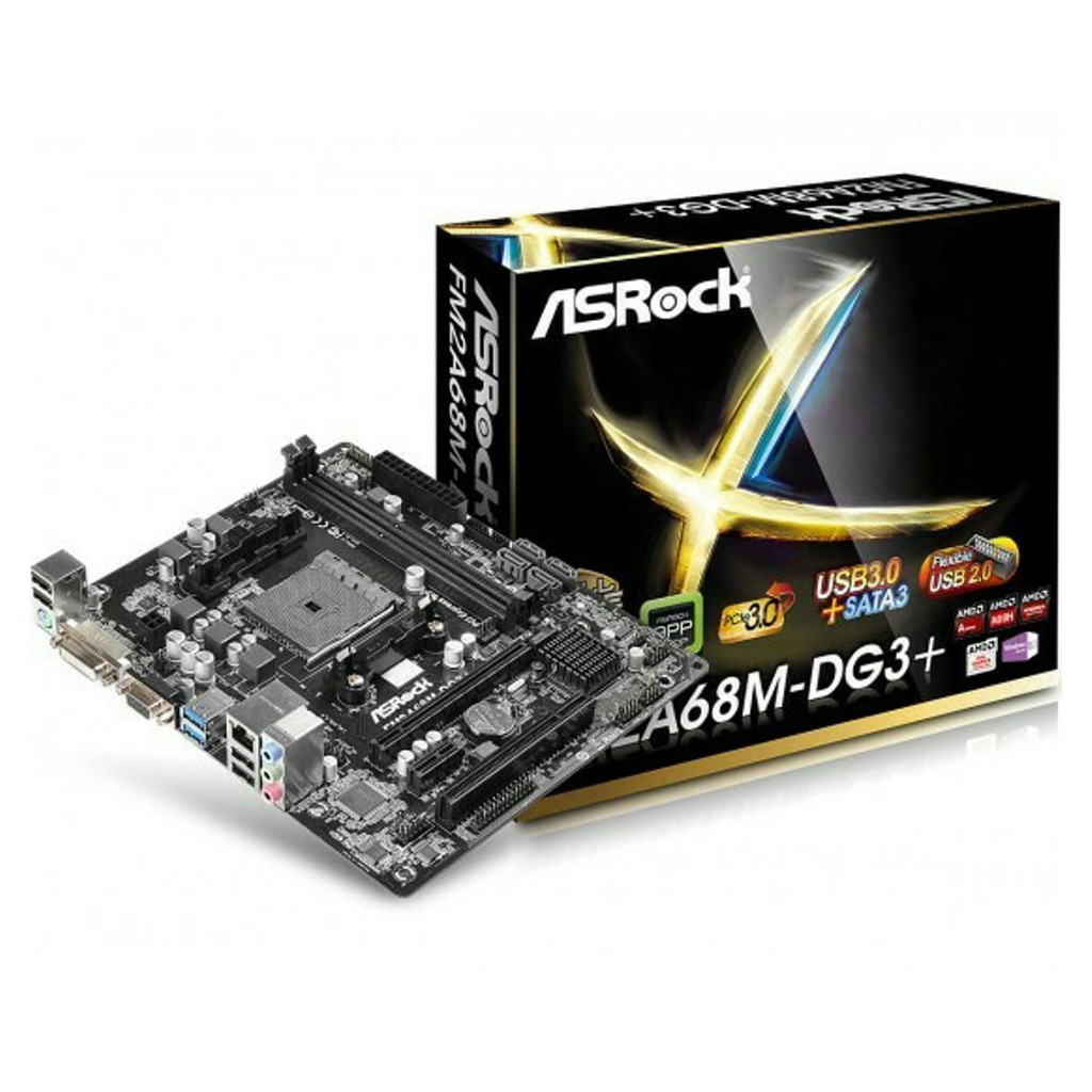 ASRock FM2A68M-D3 Plus FM2 AMD A68H DDR3 Motherboard Berkualitas