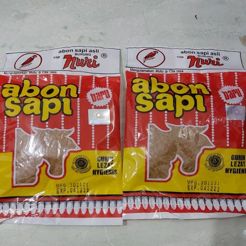 

abon sapi cap Nuri 90gr