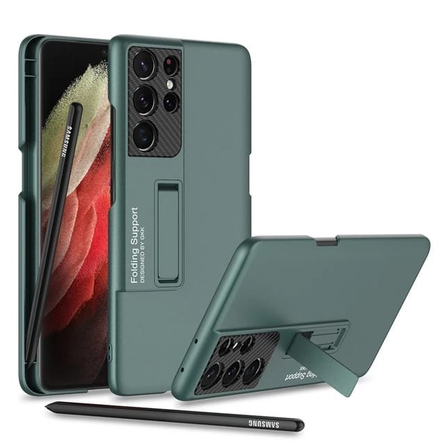 CASE SAMSUNG S21 ULTRA SOFTCASE KICKSTAND WITH S PEN HOLDER CASING