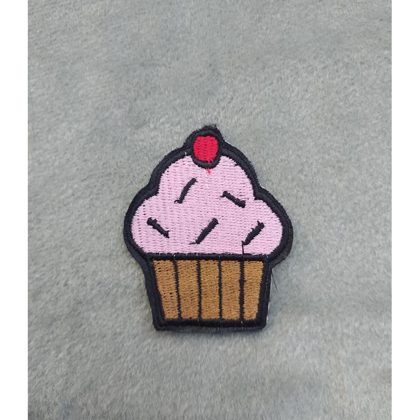 Patch Bordir CUPCAKE / Patch bordir cupcake