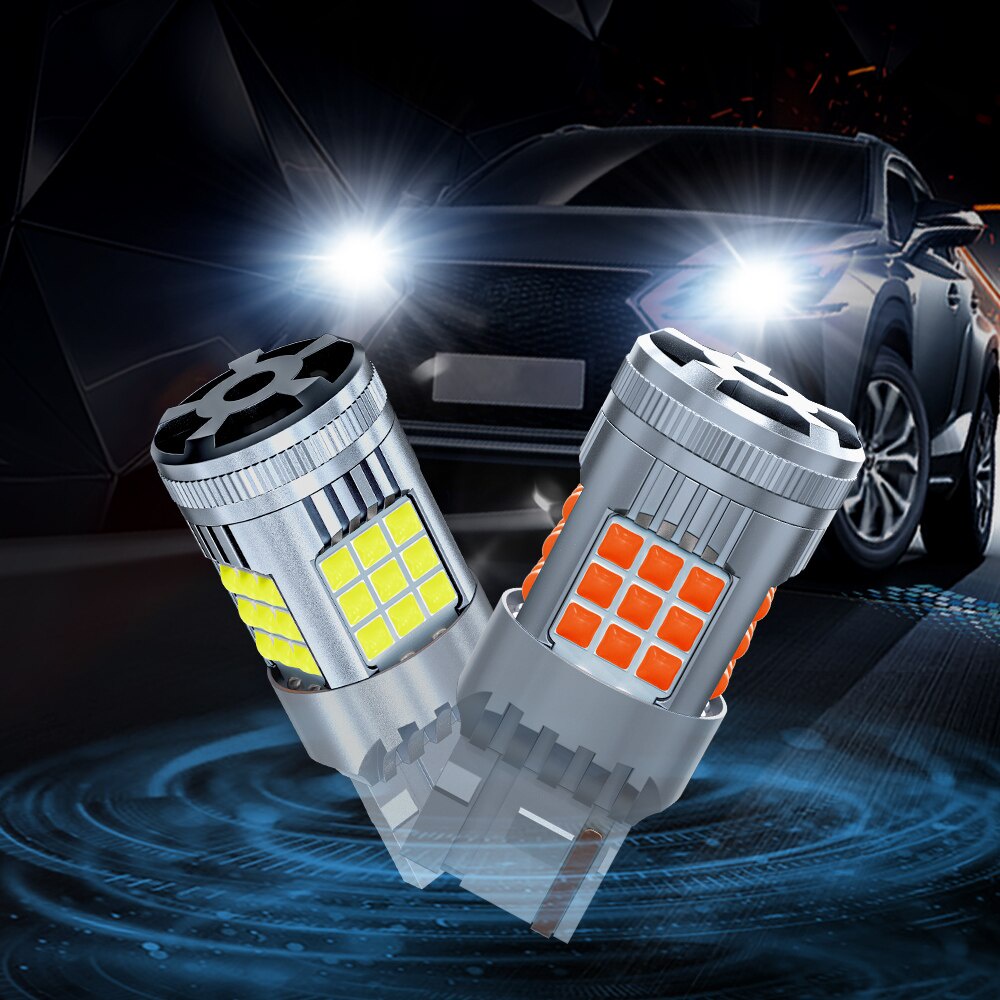 1pc Lampu LED 1156 1157 BAY15D P21 / 5W Canbus 3030SMD Dengan Kipas Angin Untuk DRL / Sein Mobil T20 7440 W21 / 5W 12V