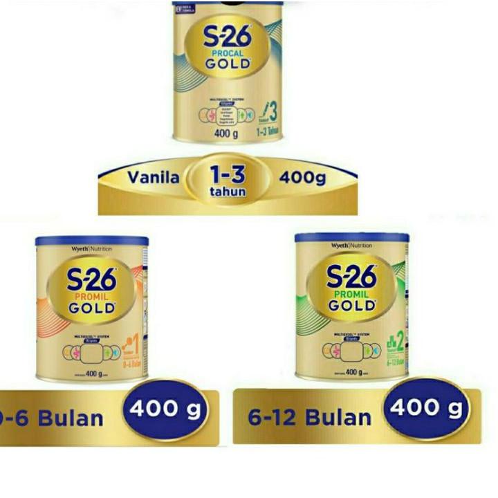 

(PROMO ZTS52) S26 gold promil tahap 1, promil tahap 2 & procal tahap 3 - 400gr ❀