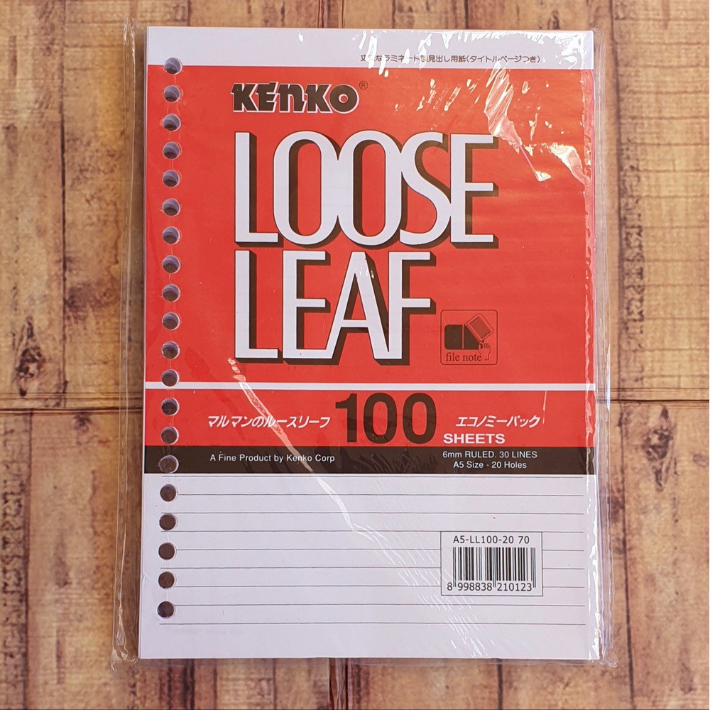 

Kertas Loose Leaf Kenko Isi 100 lembar - Isi Map Binder A5 Kenko - Isi Map Binder B5 Kenko