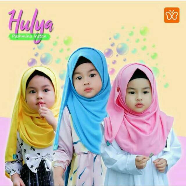  Jilbab pashmina anak  hilzea 1 5 tahun size xs dan s 