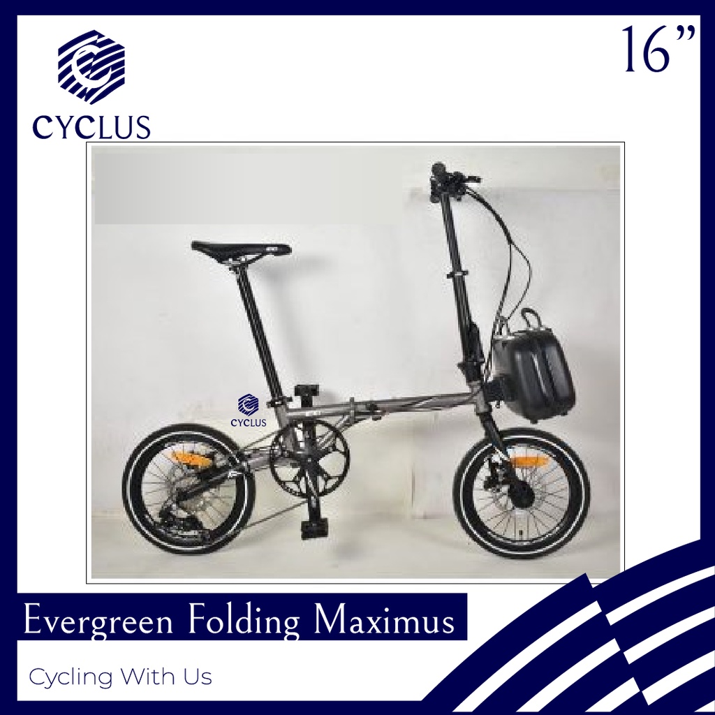 Sepeda Lipat Evergreen Maximus Gen 2 Terbaru Chromoly Rem Hidrolik 16 Inch Anak Dewasa Like Troy 9 S