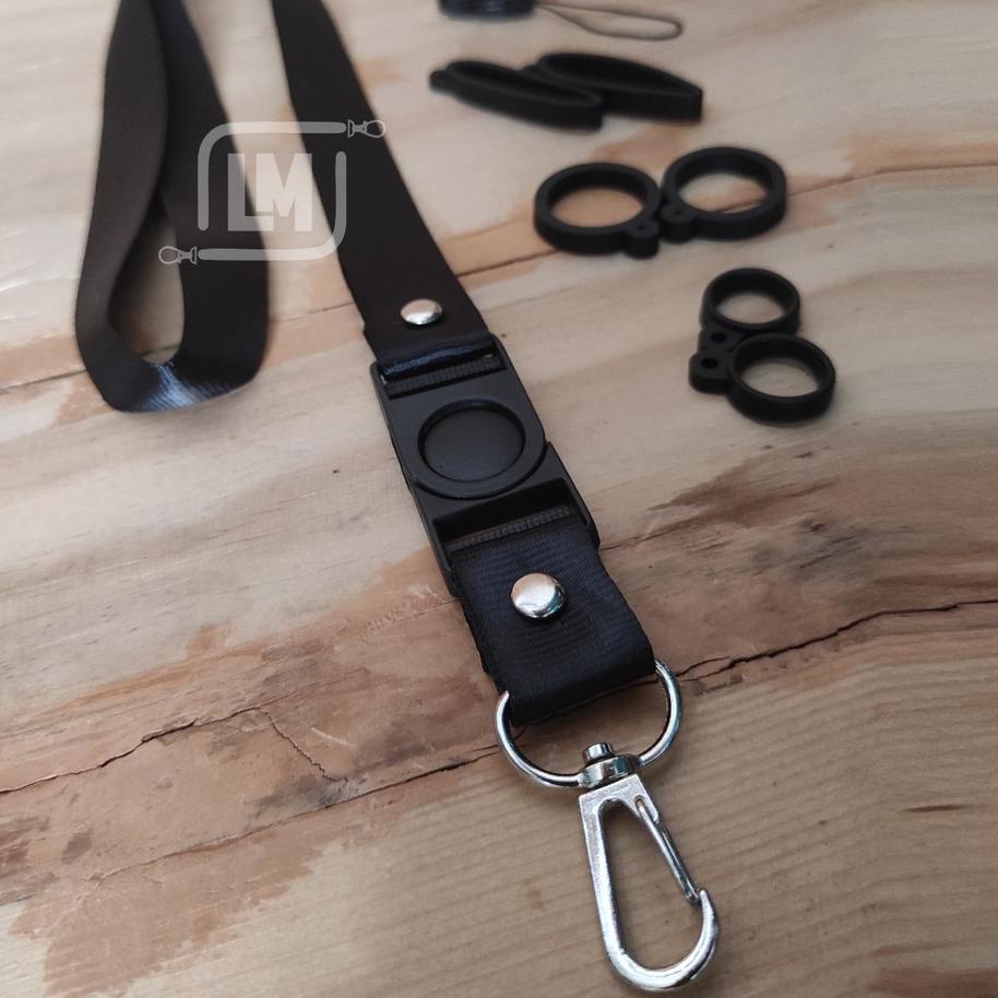 

COD✔️ Lanyard Pods & HP Polos Hitam |Promo!!!|launching|New!