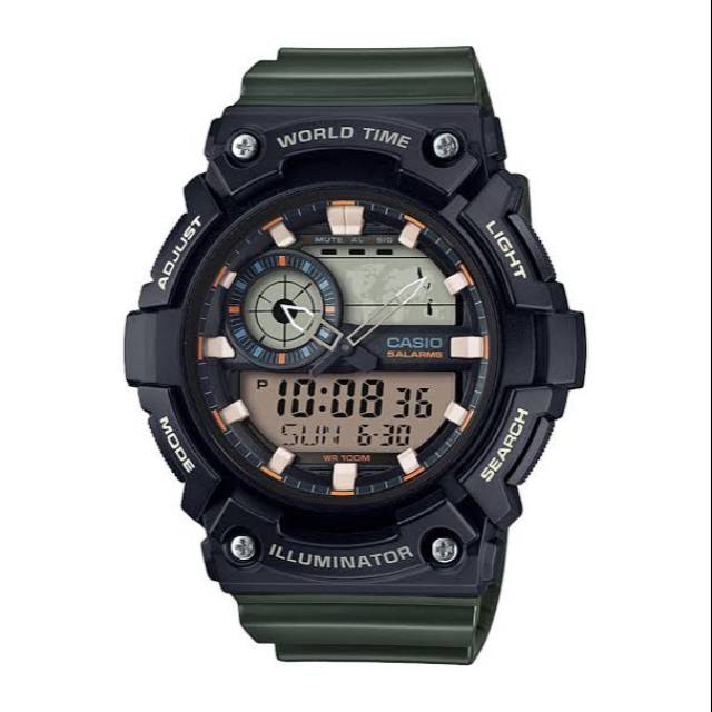 Casio Youth Analog AEQ-200W-3A / AEQ200W-3A Original & Garansi