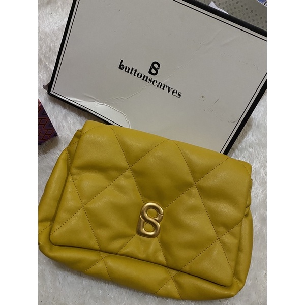 zoey bag button scarves yellow