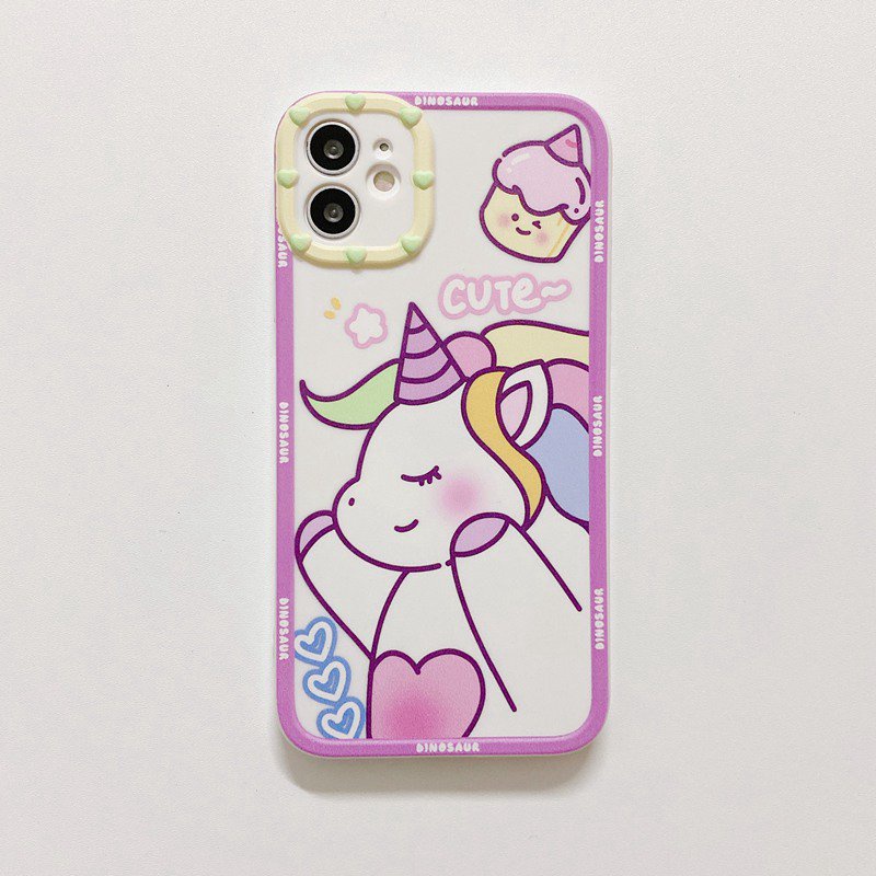 So Cute！Unicorn & Dinosaur Soft Case OPPO A53 A33 A31 A5 A9 2020 A16 A54 A55 A74 A15 A15S A3S A52 A92 A57 A39 F1S F9 Pro A7 A5S A12 A11K F11 K3 K5 Reno 4 5 F 6 Realme C1 X XT Casing VIVO Y11 Y12 Y12i Y15 Y17 Y12S Y20 Y20S Y50 Y30 Y30i Y83 Y81 Y91C Y93-#1