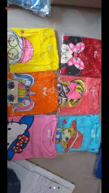 COD Dress kaos tunik anak usia 1-5 tahun