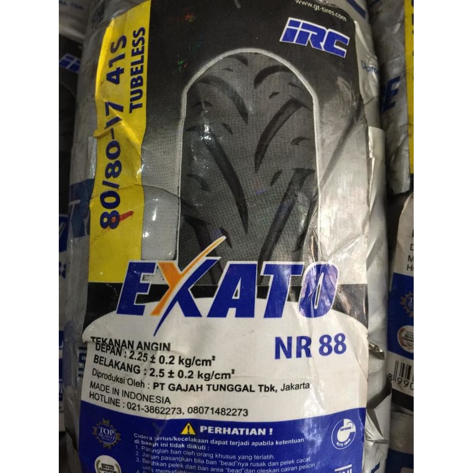 BL / Ban Luar IRC 80/80-17 NR88 EXATO Tubeless