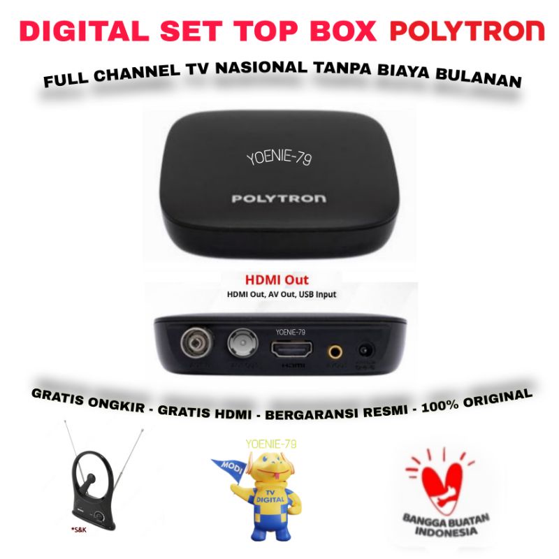 Set top box / Tv digital / Digital set top box / Polytron DVB T2 PDV610