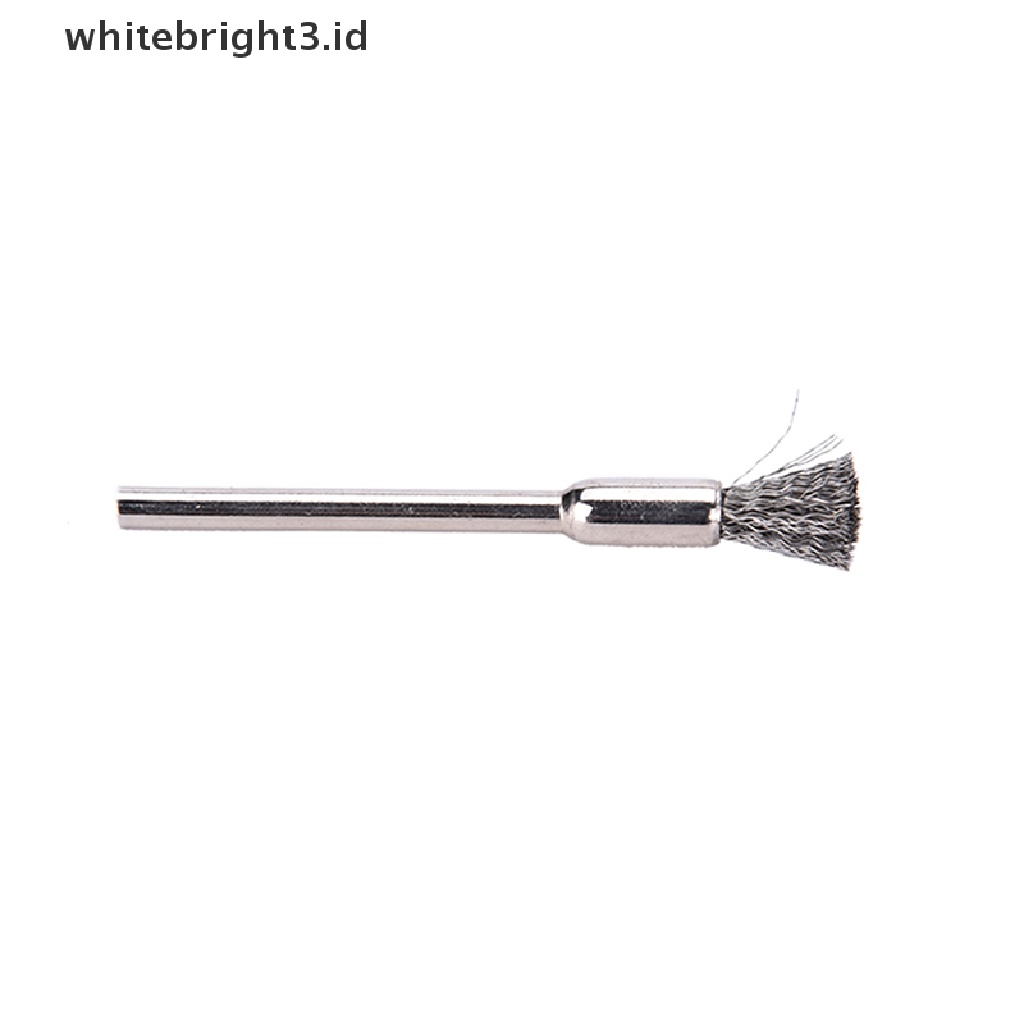 {whitebright3.id} New 10pc Mini Wire Brush Brushes Cup Wheel for Grinder or Drill 3x5mm ,