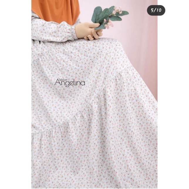 Bella Dress by Atelier Angelina|| Bunga Katuk Green M, Sweetpink S