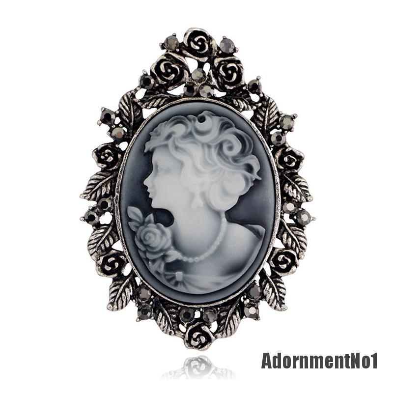 (Adornmentno1) 1pc Bros Pin Wanita Desain Cameo Victoria Hias Kristal Untuk Pesta Nikah