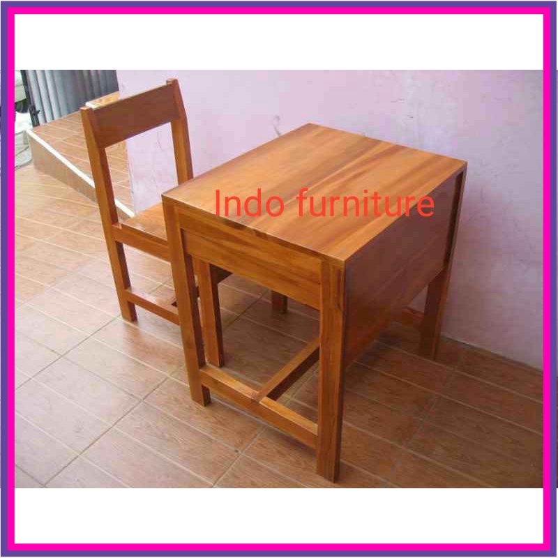 KURSI SEKOLAH MEJA KURSI BELAJAR MEJA TULIS MEJA KERJA KAYU BENGKIRAI KALIMANTAN