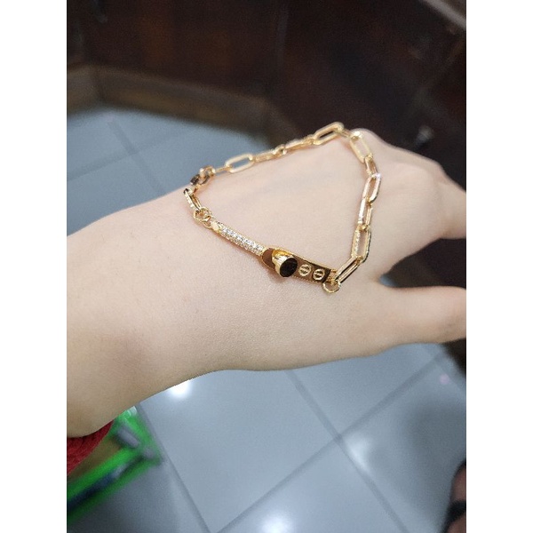 Gelang Tangan emas asli kadar 16k