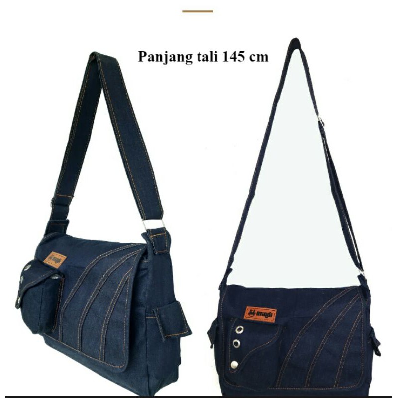 Tas Selempang Bahan Jeans Tas Pria Tas wanita Tas messenger Tas sekolah Tas kuliah Sling bag