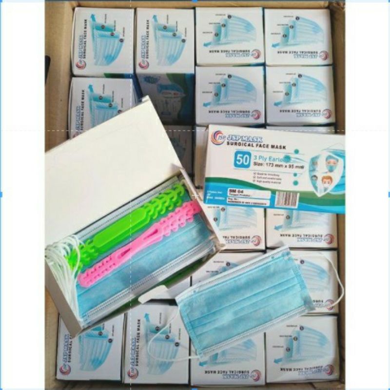 MASKER KEMENKES JSP MASK SURGICAL FACE MASK EARLOOP 3 PLY