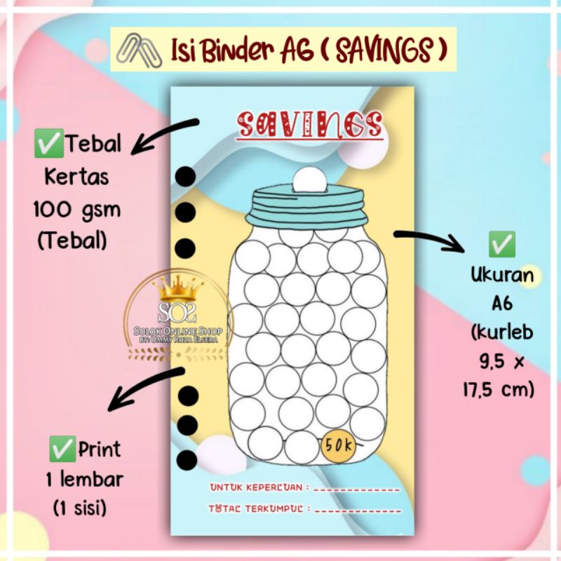 

Savings | Kertas Binder A6