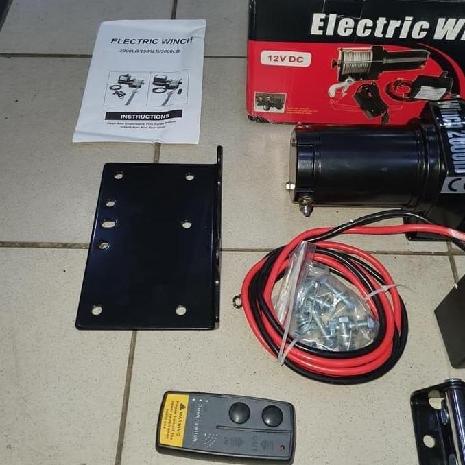 Electric Winch 2000 Lb - Elektrik Winch 2000 Lbs Katrol Elektrik