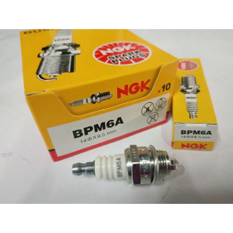 Busi mesin potong rumput busi BPM6A NGK Asli