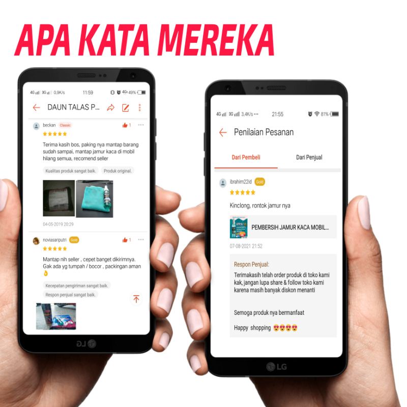 Penghilang jamur kaca mobil efek daun talas