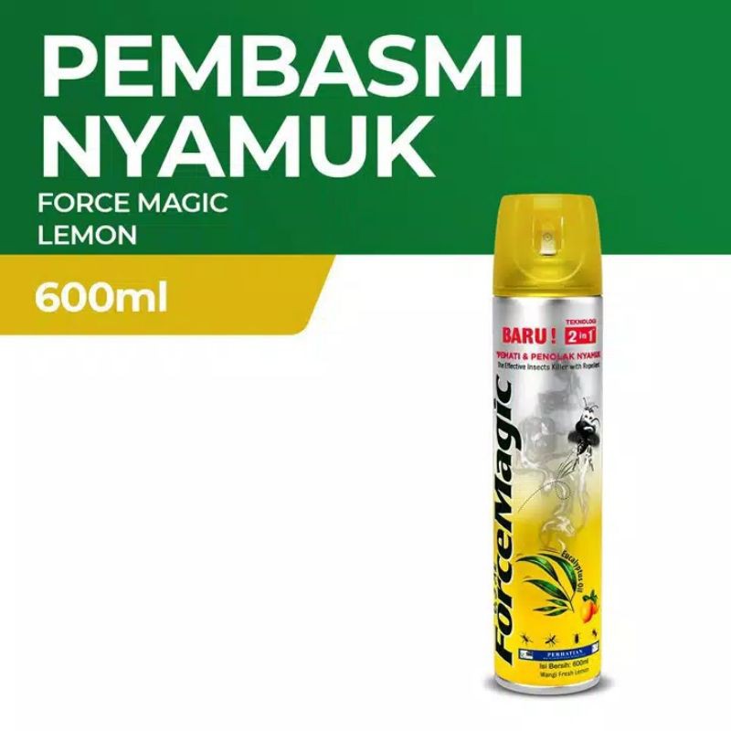 Force Magic / Forcemagic pembasmi nyamuk Floral Apel Lemon / Orange 600 ml