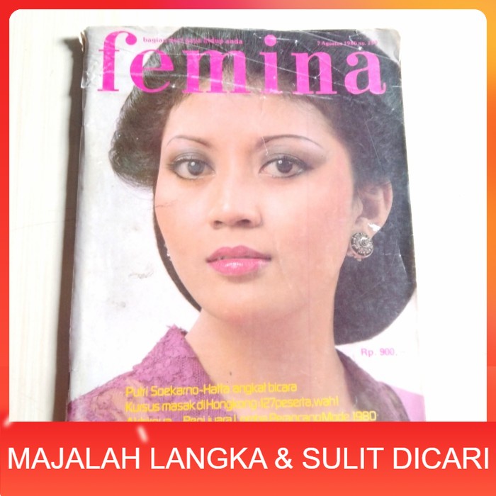 Majalah FEMINA No.190 Agu 1990 Cover JULIE + IKLAN JADUL Langka