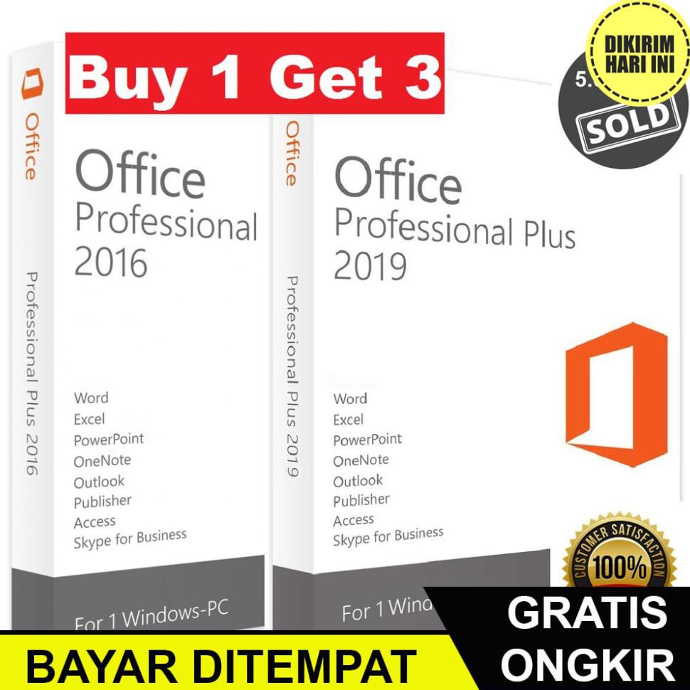 Bayar Ditempat Jb5552 Microsoft Office 2019 2016 Professional Plus Original License Key Permanen Shopee Indonesia