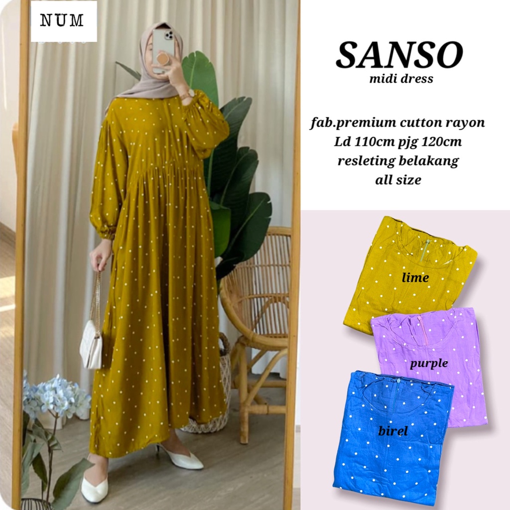 Sanso midi dress rayon