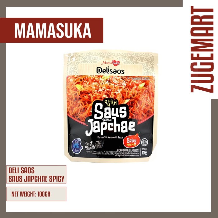 

MamaSuka Delisaos Saus Japchae Spicy 100g Dressing Topping Instant