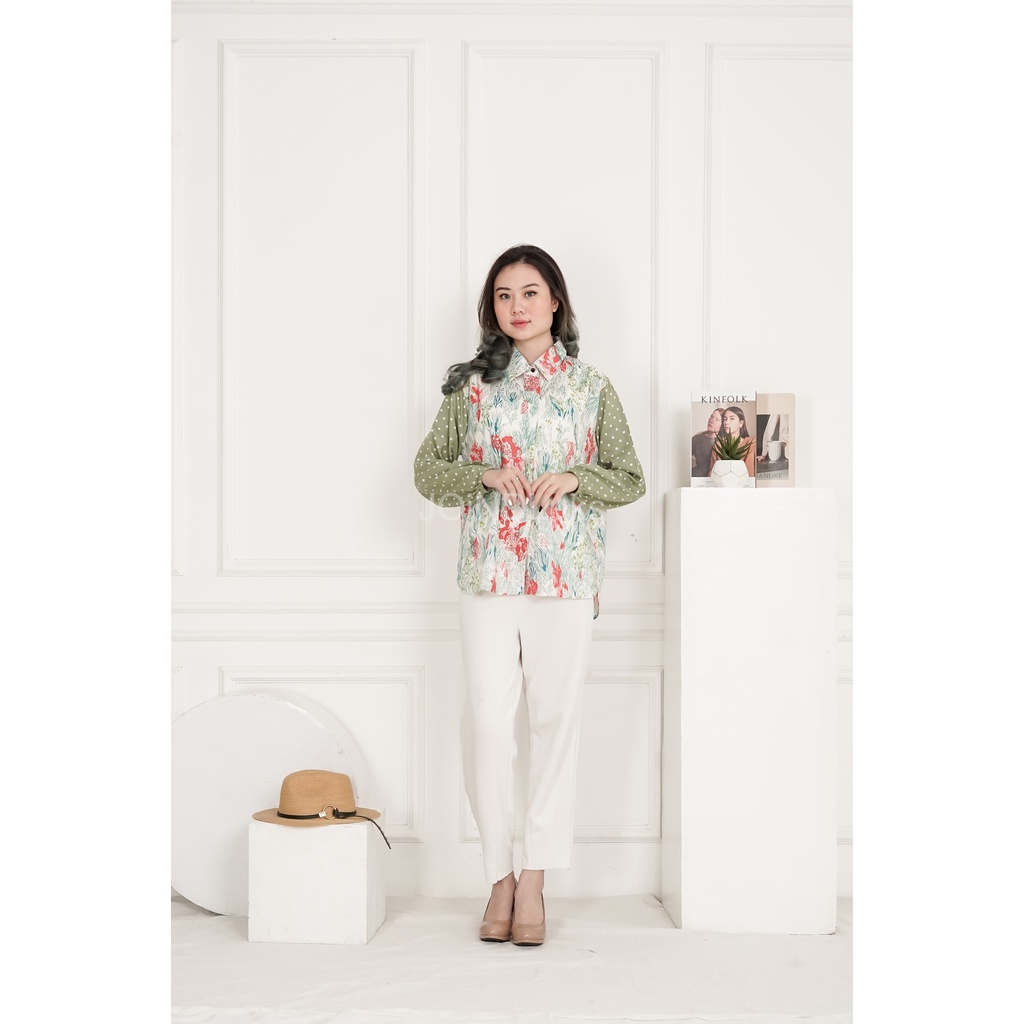 LUCY BLOUSE POLKA JOiNDLuks / ATASAN WANITA / BLOUSE / BAJU BALON / BLOUSE LENGAN PANJANG / PREMIUM