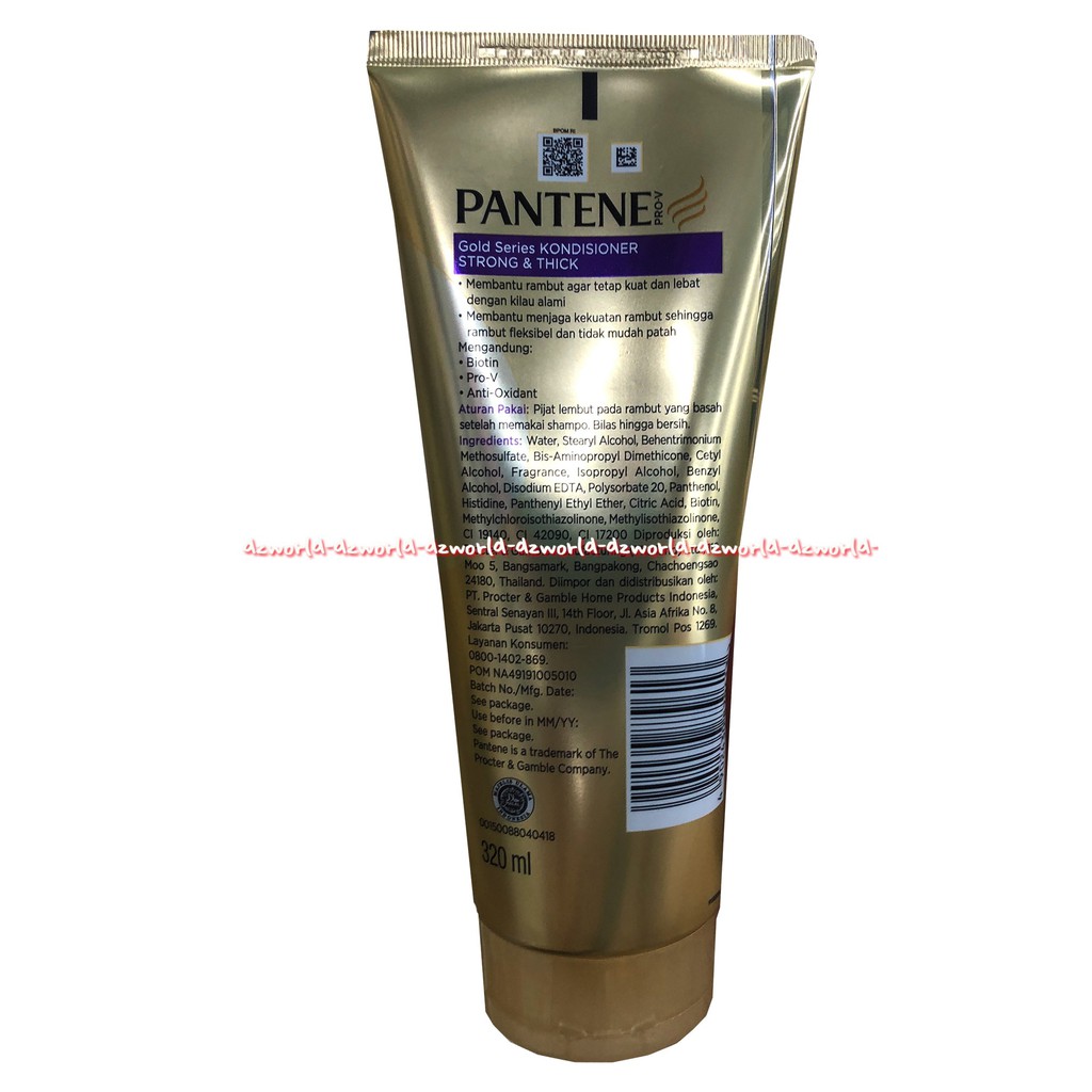 Pantene Gold Series Black &amp; Glossy Smooth Sleek Strong Thick Conditioner 320ml Konditoner Pentin