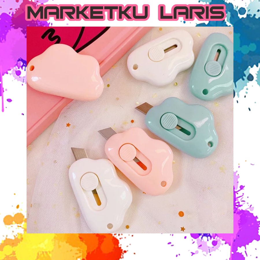 

MKL - Cutter Mini Cloud Shape Cutter Kecil for School and Art Safety Cutter cutter mini lucu S006 026