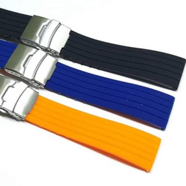 Rubber strap tali karet jam tangan orien 18mm,22mm,24mm