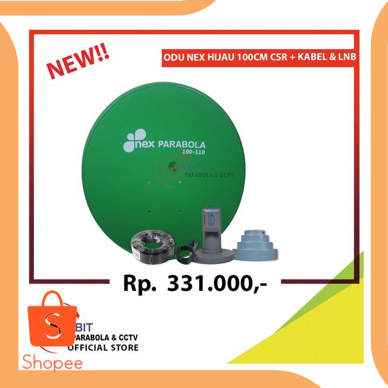Unik perkakas PAKET ODU NEX PARABOLA HIJAU 100-110CM - LNB MATRIX C-BAND  Berkualitas