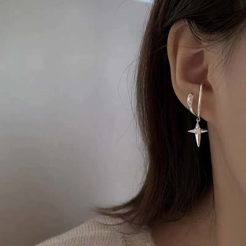 Anting Klip Tanpa Tindik Bentuk Bintang Adjustable Untuk Wanita