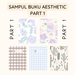 Jual [SATUAN] Sampul Buku Aesthetic PART 1 | Bisa Request Nama