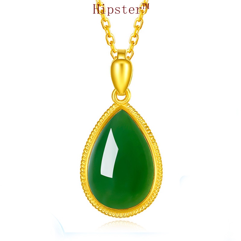 New Hot Sale Fashion Luxury Natural Hetian Jade Clavicle Chain Retro Elegant Necklace