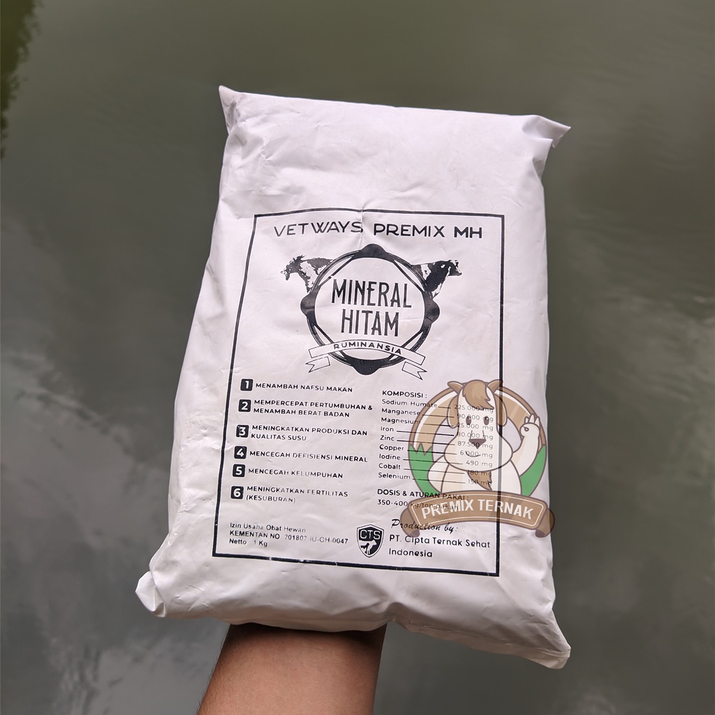 VETWAYS MINERAL HITAM 1KG - Mineral untuk menguatkan kuku dan kaki sapi - OBAT PENGUAT KAKI SAPI