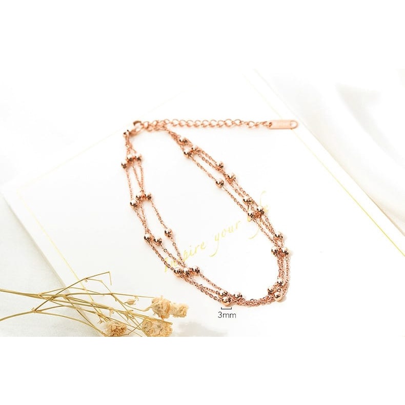 Gelang Kaki GL56 Stainless Steel / Titanium Premium Fashion Wanita Gelang Unik Lucu Keren Bagus Banget / Deluna/ BB