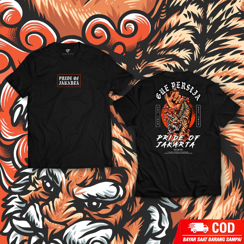 Kaos Baju Jersey Persija Jakarta The Jak Jakmania Jakartans Terbaru Murah Cotton Combed 30s
