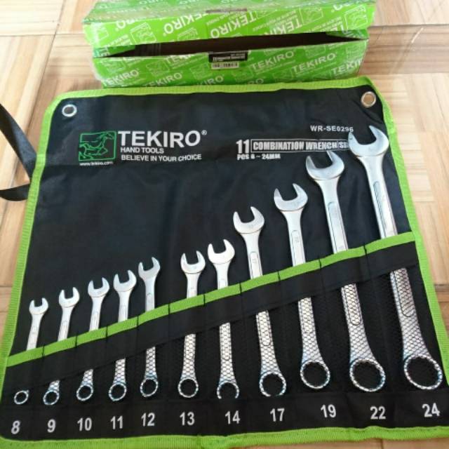 TEKIRO Kunci Ring Pas Set 11 PCS 8 - 24 mm