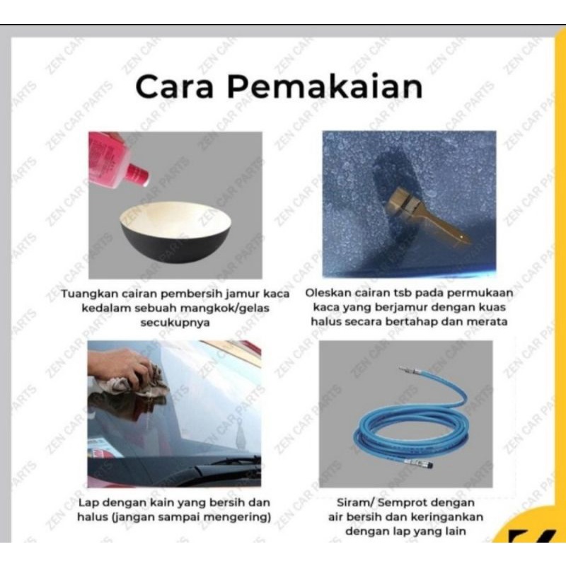 obat Cairan pembersih Jamur Kaca Mobil dan penghilang Kerak serbaguna 200ml